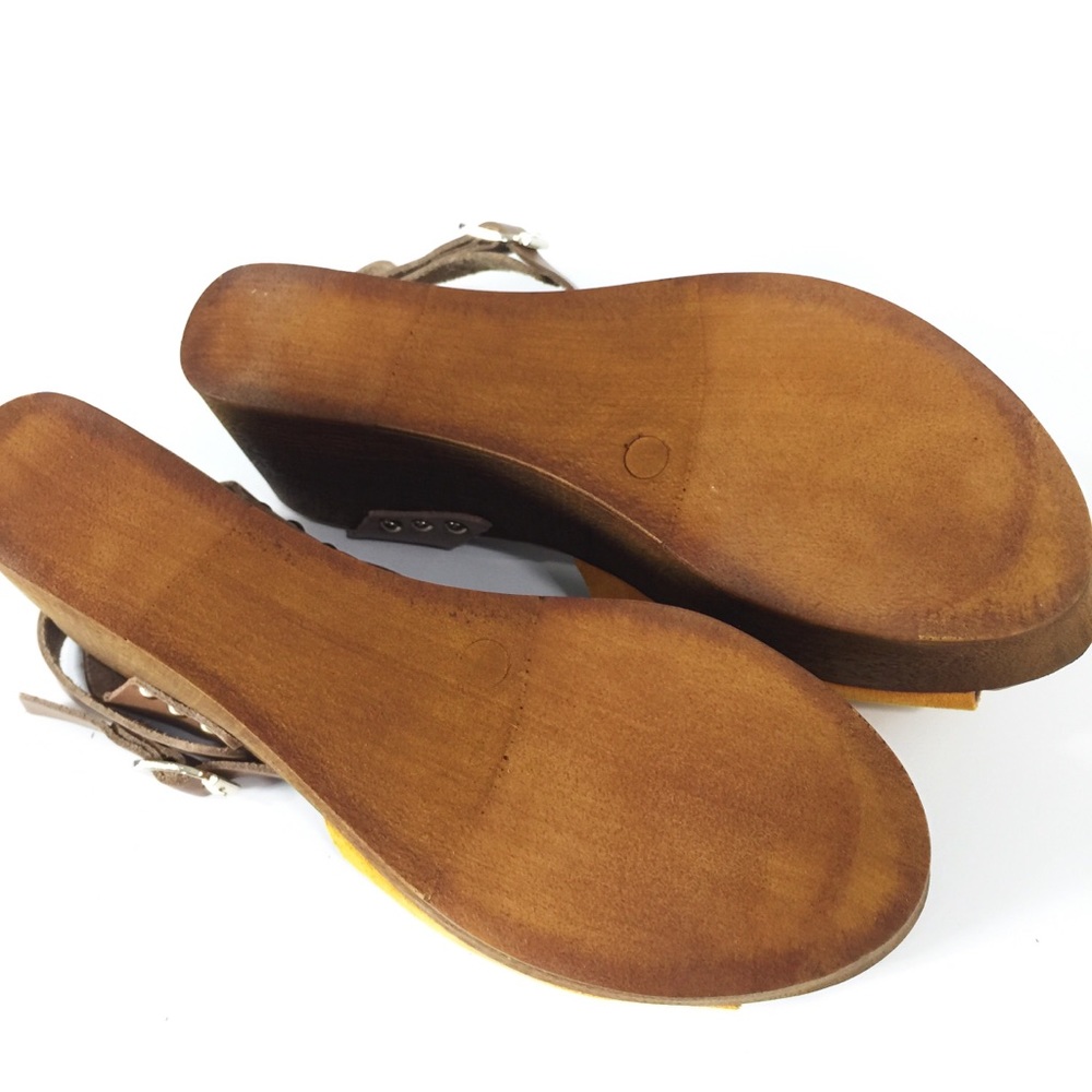 Seychelles forward wedge mustard sandals Sz 7 - Picture 7 of 7